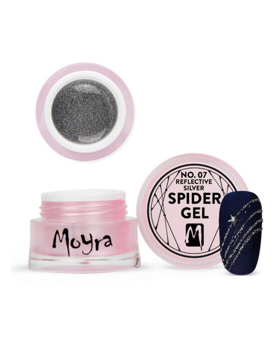 Moyra Spider Gel Reflective silver Spotlight