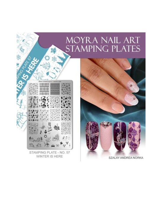 nail art unghie invernale stamping moyra 57