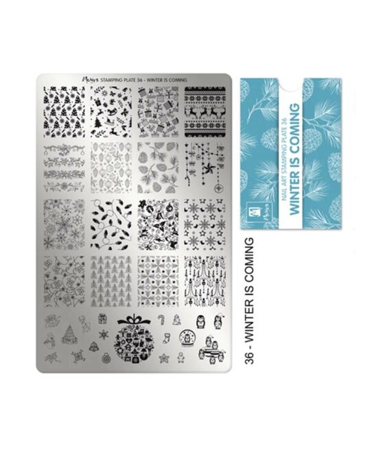 stamping plate moyra piastra stamping disegni inverno 36