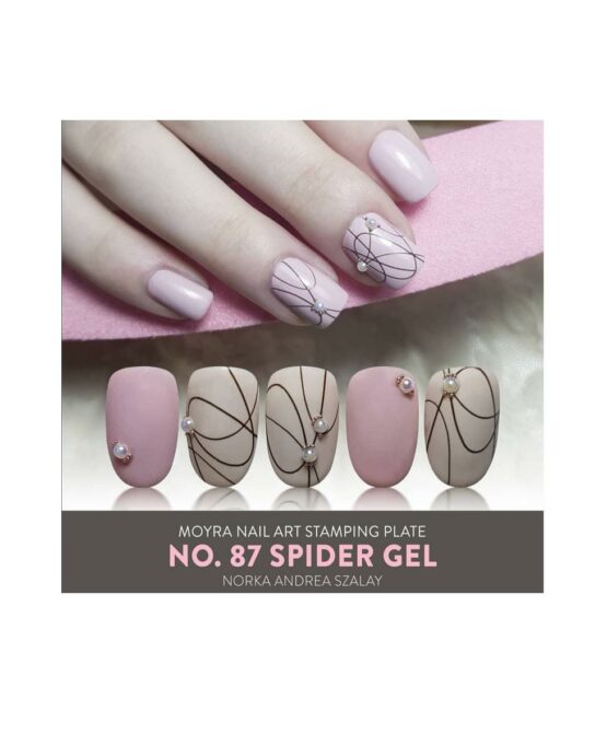 decorazione unghie spider gel stamping moyra 87