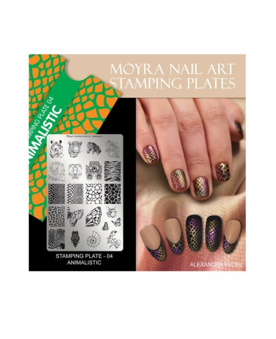 moyra nail arts stamping plate animalistic 04