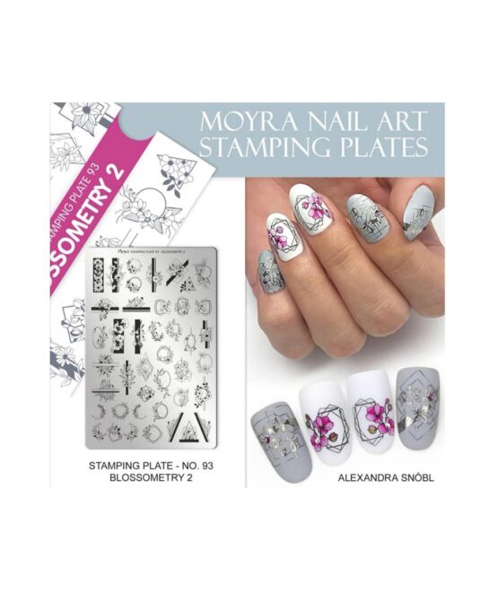 moyra unghie 93 blossometry 2 fiori nail art stamping