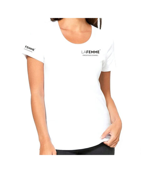 t shirt la femme maglia bianca