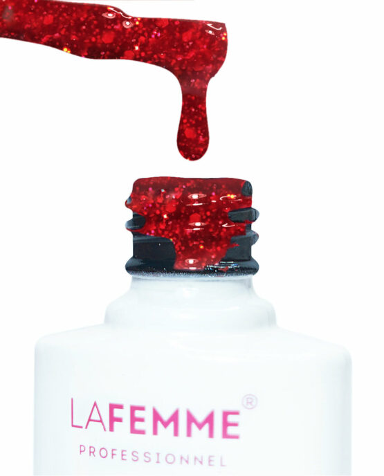 smalto rosso glitter la femme h268