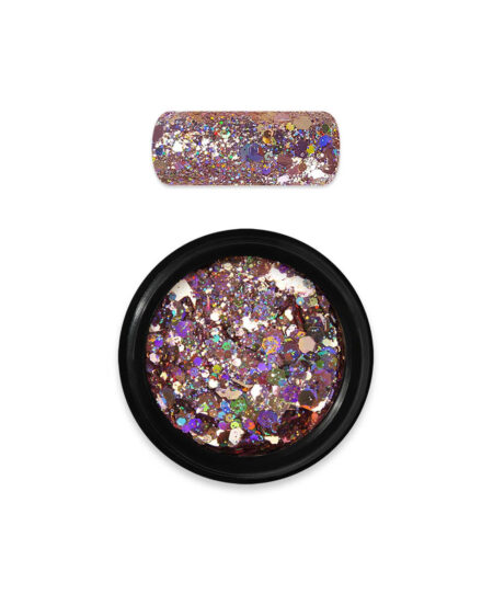 decorazione unghie holo glitter mix 06 rose gold