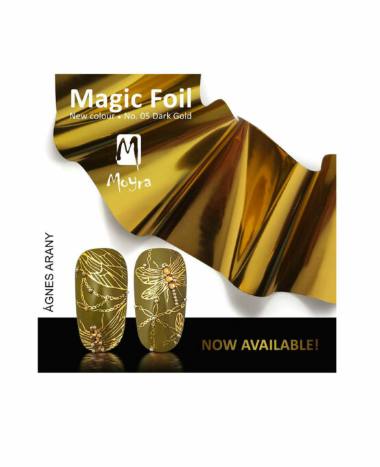 foil nail art oro unghie esempio