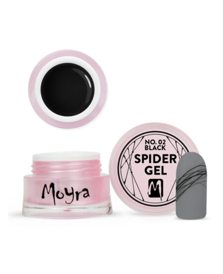 spider gel unghie nero decorazione linee sottili