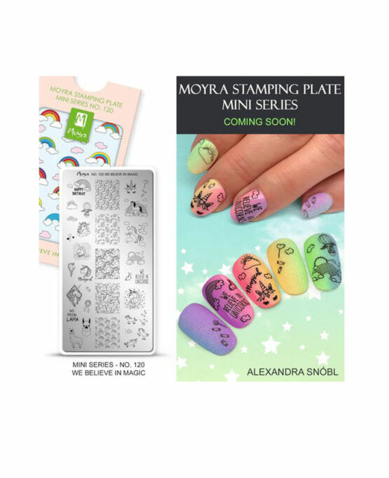 stamping unicorno unghie moyra 120 believe magic