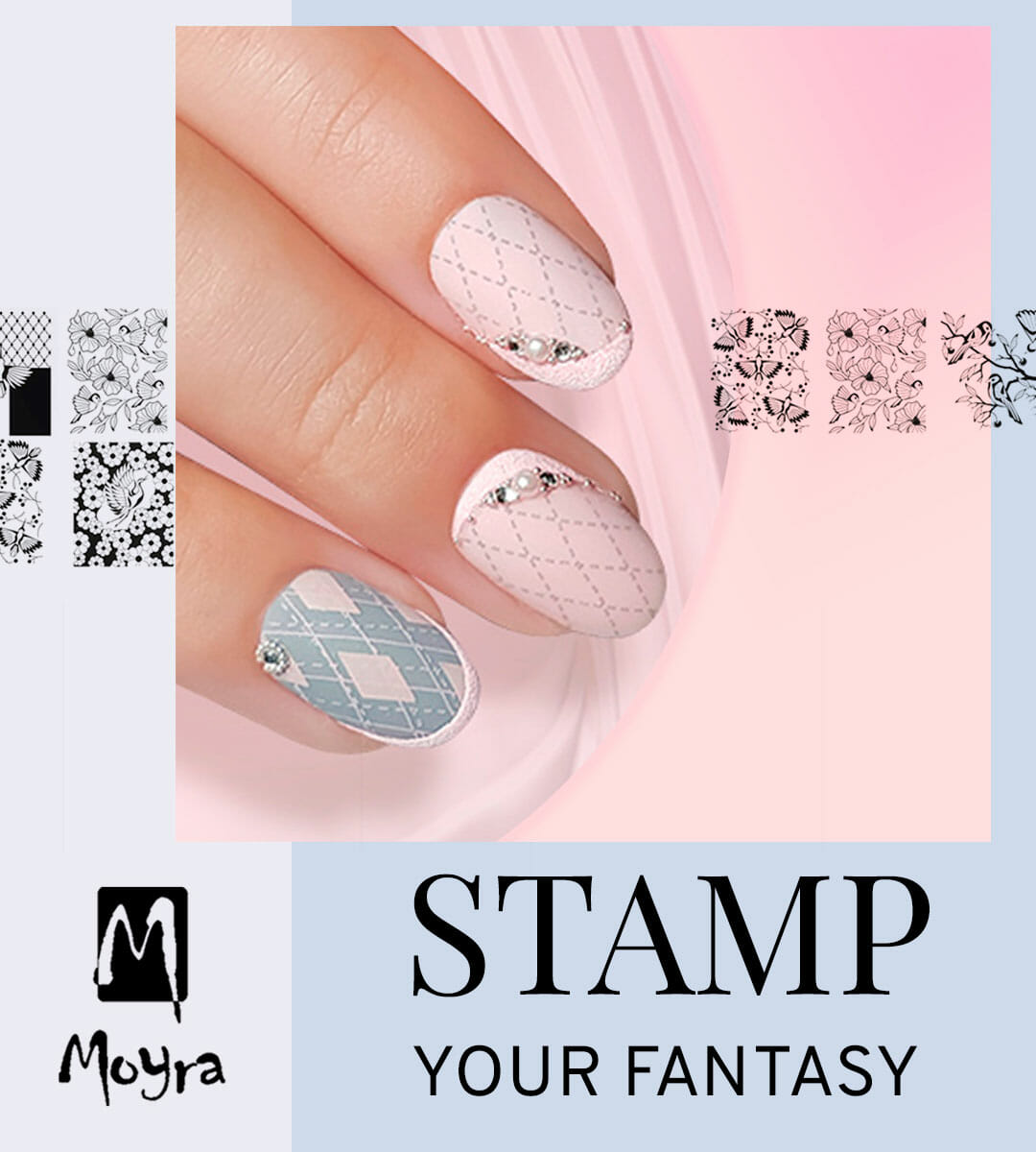 stamping moyra piastre grandi mini timbri semipermanenti smalti gel foil plastilina pigmenti acquisto online