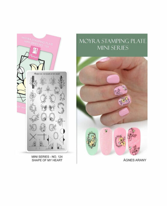 Piastra Mini 124 Fiori e Geometrie Nail Art