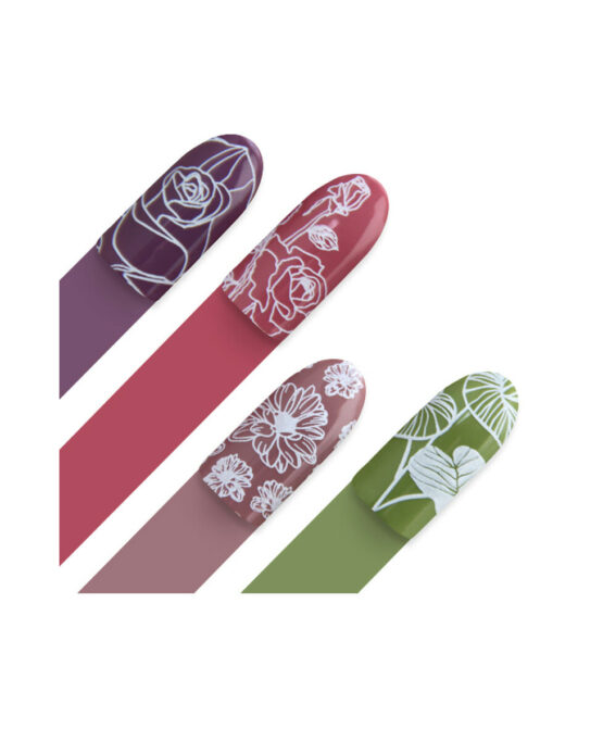 Piastra con Rose e Foglie per Stamping numero 10