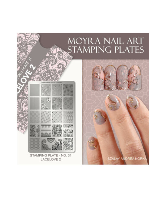 Idee Unghie con Pizzo - Piastra Stamping Lacelove2 Nail Art Moyra