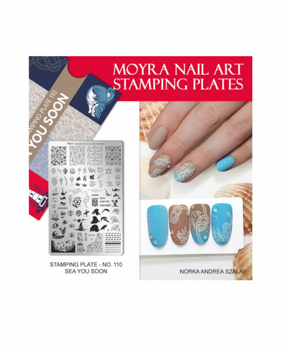 Idee per Unghie con Piastra 110 Moyra Sea You Soon Nail Aleas Cosmetics