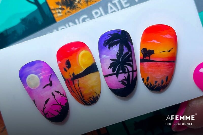 Nail Art Tramonto - Unghie Estate - Idee