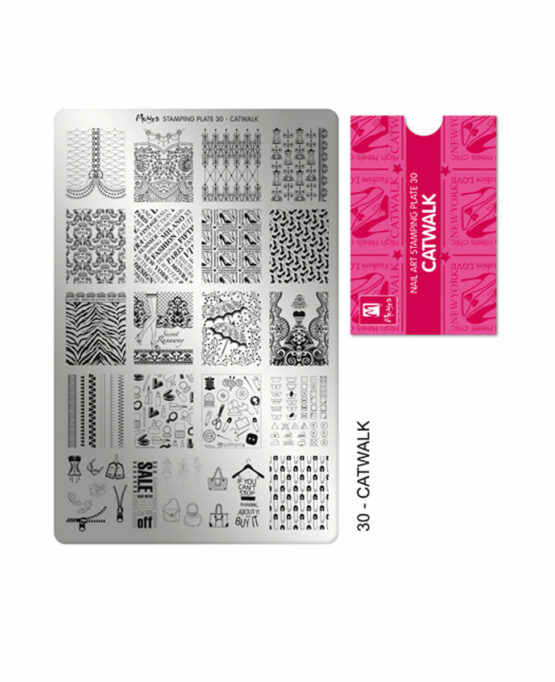 Piastra per Stamping numero 30 Moyra Catwalk