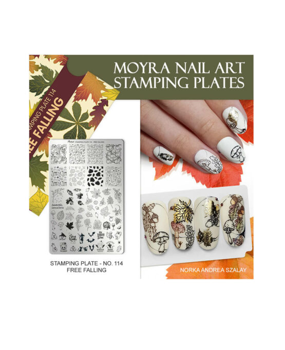 Nail Art Autunno - Piastra Moyra 114