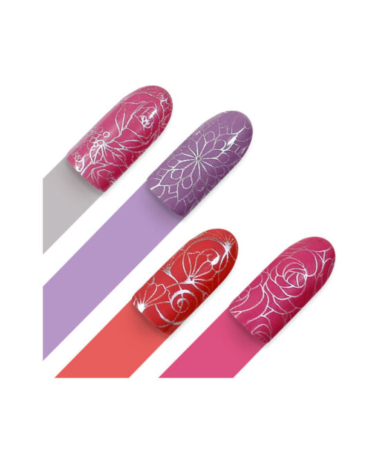 Piastra per stamping Moyra Stamping Plate 45 I fill You Flowers Florality Design Nail Art Idee decorazione unghie primavera Tips