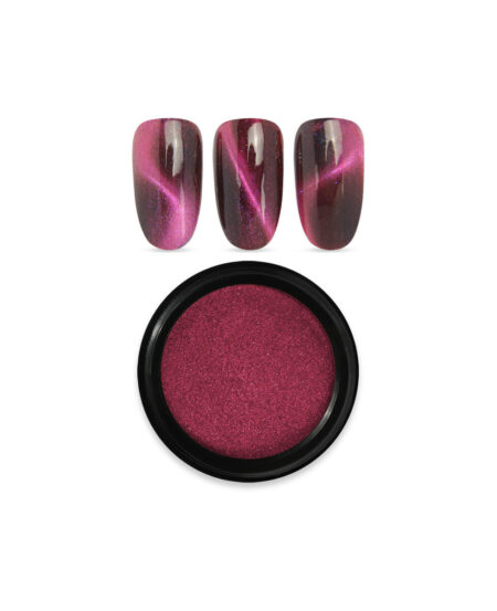 Polvere Effetto Cat Eye per Unghie Magenta Moyra Nail Art