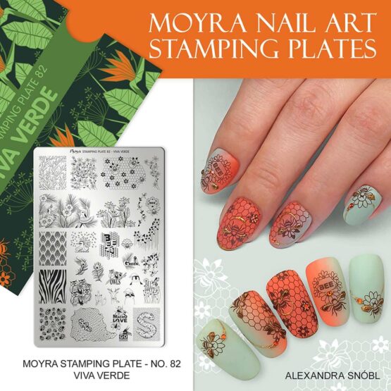 Stamping Plate Moyra 82 - Viva Verde - Unghie