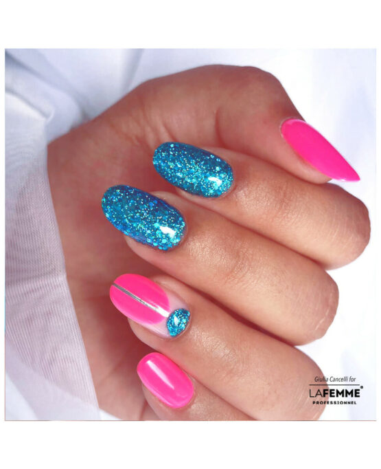 Semipermanente H303 h306 Azzurro Atollo glitter Rosa