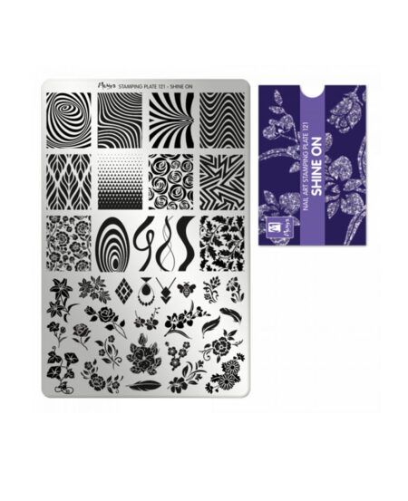 Piastra Stamping Moyra® 121 Idee Design Fiori Geometrico Unghie Nail Art