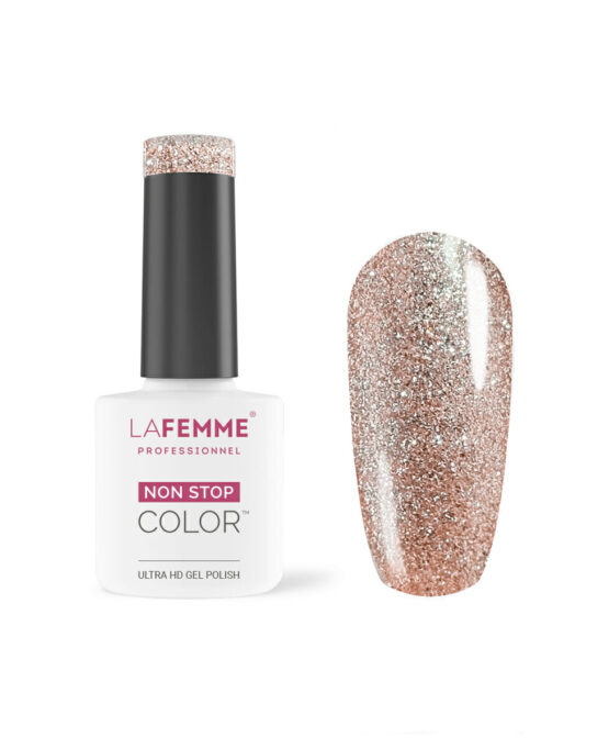 Smalto Unghie Semipermanente Oro Rosa Glitter Autunno