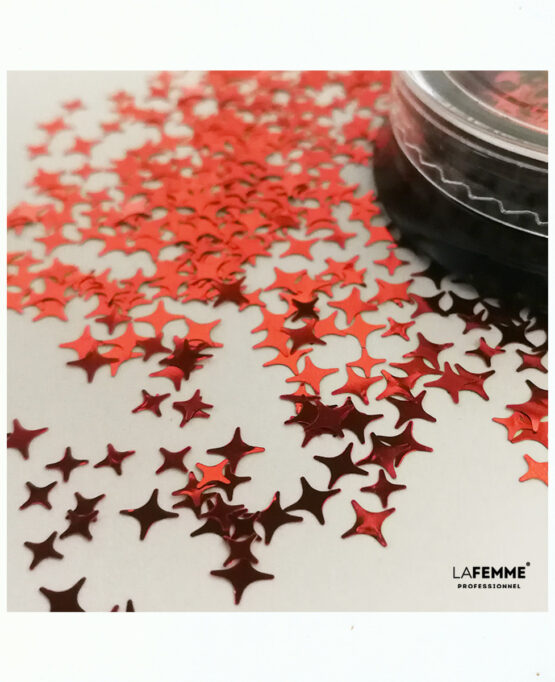 Decorazioni sottili Holographic Stars - Rosso