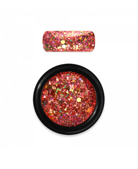 glitter olografico arancione rosso giallo