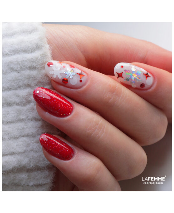 Nailart fiocchi di neve stelle natale