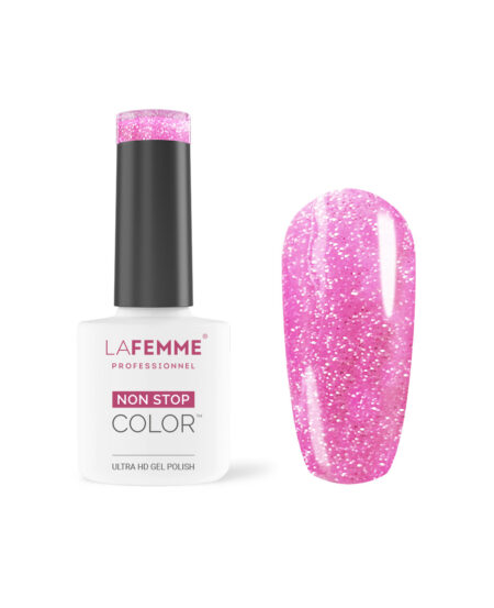 Gel Color Unghie rosa glitter San Valentino La Femme