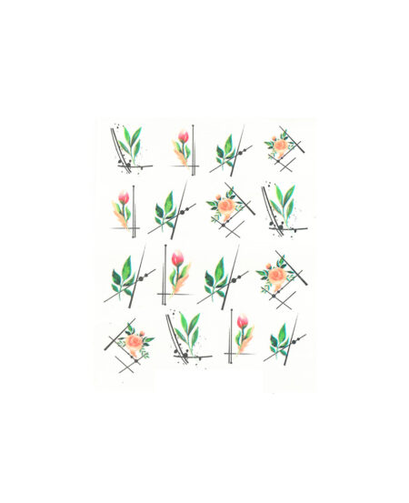 Water Decal fiori e foglie