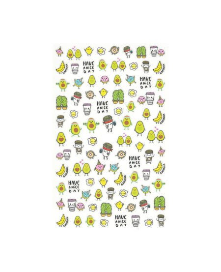 sticker avocado cartoon