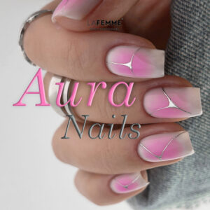 Pink Aura Nails - Brush Nails