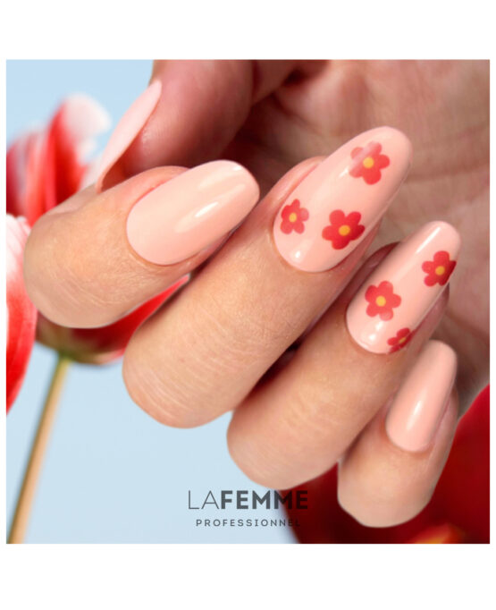 nailart fiori rossi