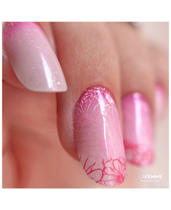 acrygel milky pink glitter 2