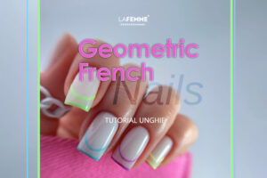 geometric french nails tutorial unghie