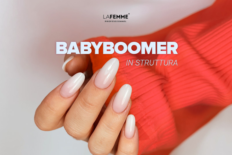 Babyboomer unghie in Struttura con Gel