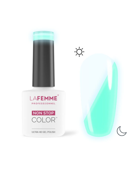 smalto semipermanente fluorescente bianco azzurro glow in the dark gel polish estate party z018 hot flirt