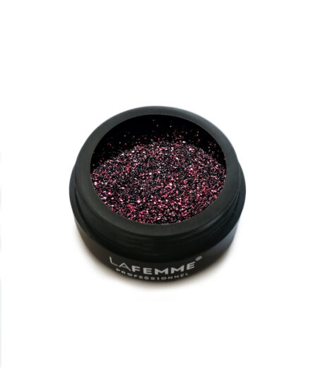 Glitter bicolore rosso e nero per unghie