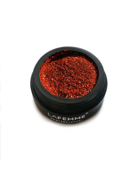 Glitter per unghie rosso arancio