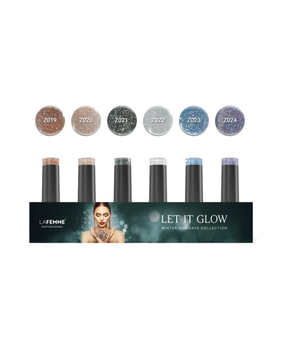 Kit 6pz smalti semipermanenti - Winter Holidays Collection - Let it Glow