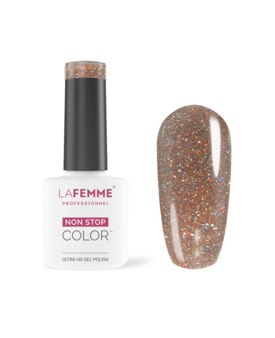 Smalto Semipermanente Marrone Glitter LaFemme