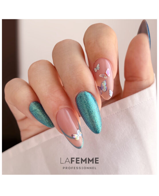 Nailart farfalle glitter