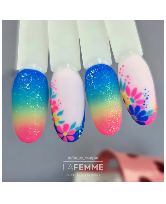 Rainbow summer nailart