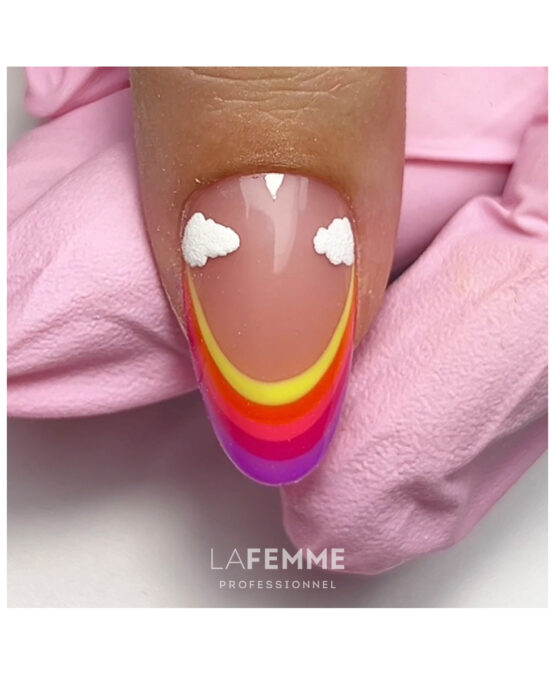 rainbow french nailart