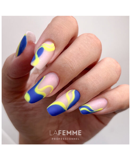 nailart estate lime e blu